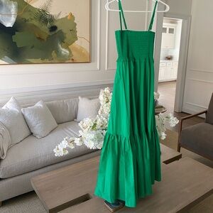 NWT A.L.C Austyn Smocked Cotton Midi Dress